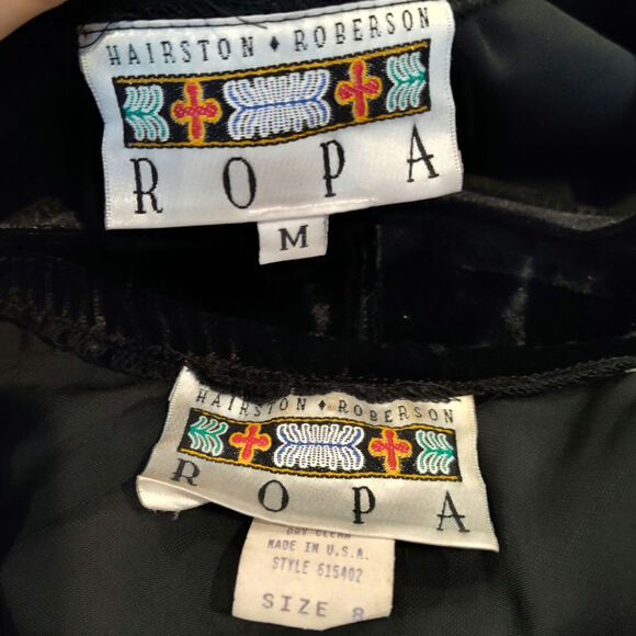 Hairston Roberson Ropa Women's Black Velvet Long Sleeve and Maxi Skirt Medium - Picture 3 of 12